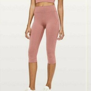Lululemon In Movement Crop 19’ Salmon Leggings